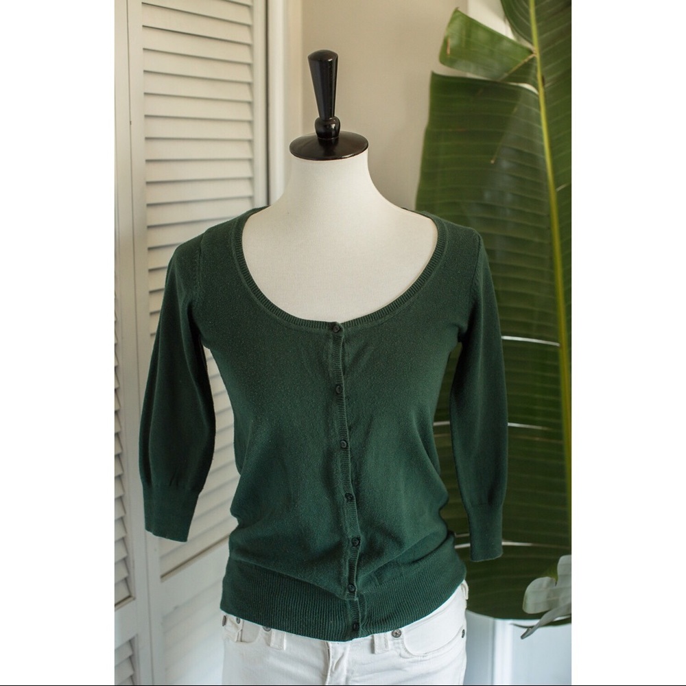 Deep green cardigan